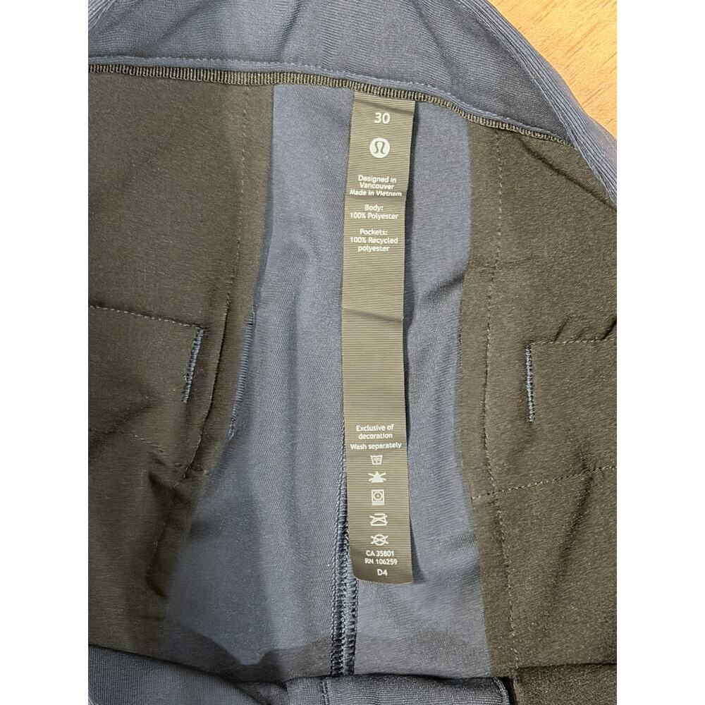 LULULEMON Commission Pants Navy Blue Mens Size 30 M5AS8S Active EUC Golf - Picture 3 of 7